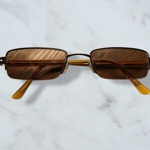 Authentic Red or Dead prescription glasses with branded case Rare . Rectangular.